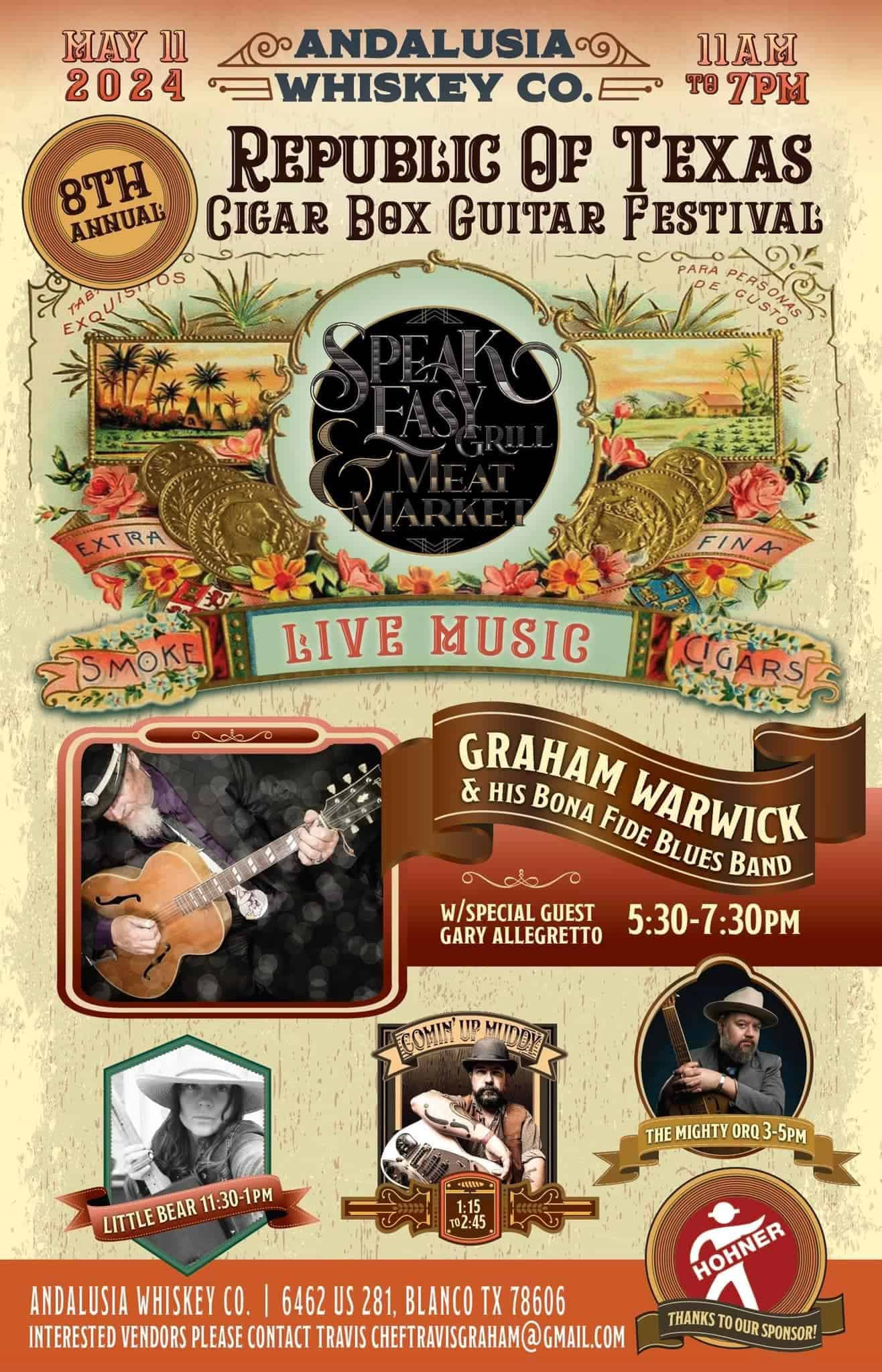 Republic of Texas Cigar Box Guitar Festival Visit Blanco